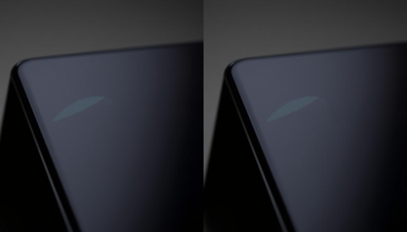 Comparação do vinco da tela do Galaxy Z Fold5 com o Z Fold4 em um galaxy z fold5 review