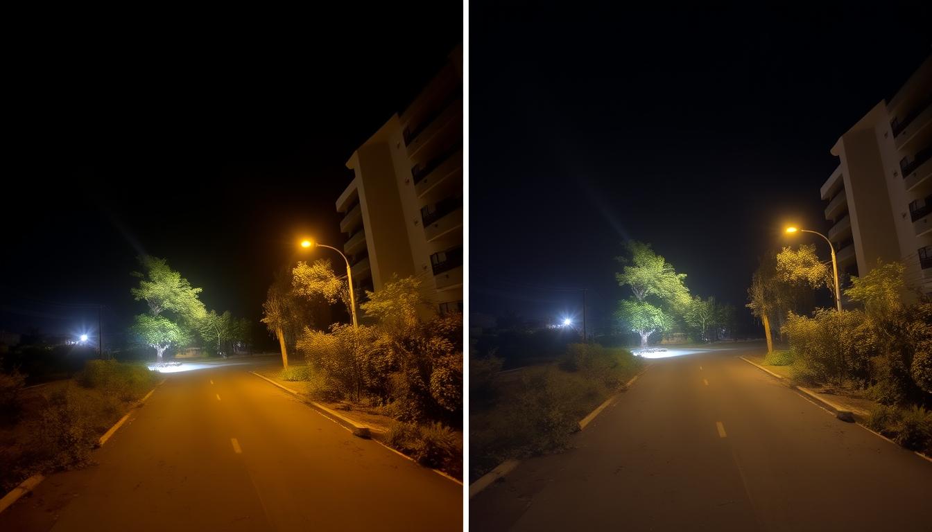 Comparação de fotos noturnas entre Galaxy S24 Ultra e concorrentes