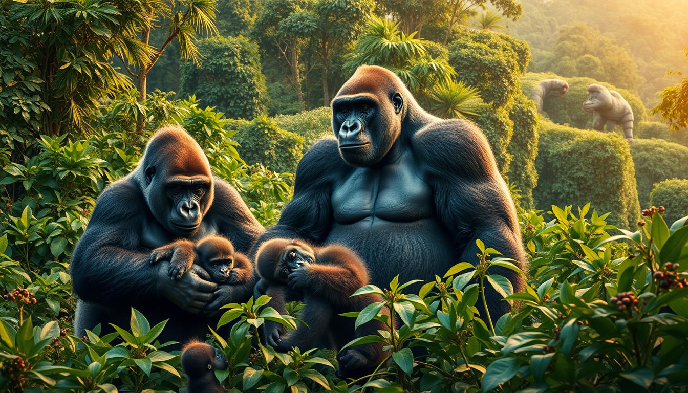 Silverback Gorilla Family Group