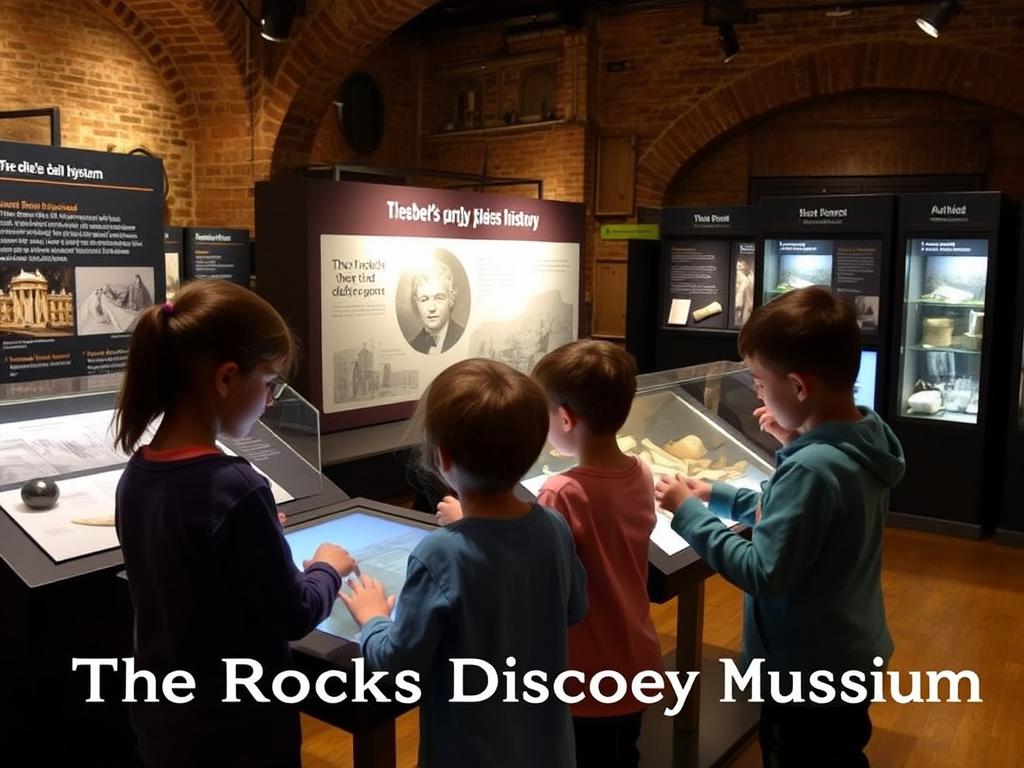 Interactive history exhibit at The Rocks Discovery Museum in Sydney