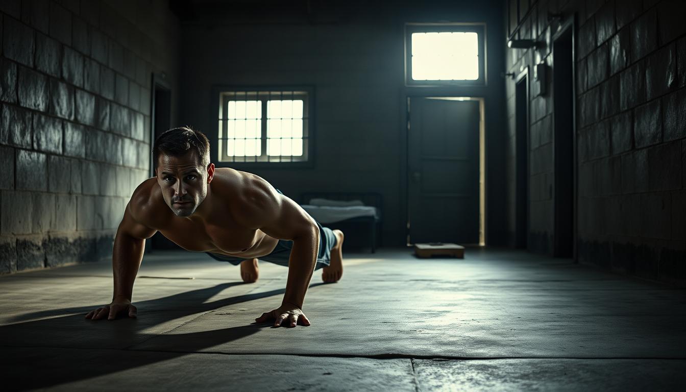 "Prison Cell" Bodyweight Workout: No Equipment Needed