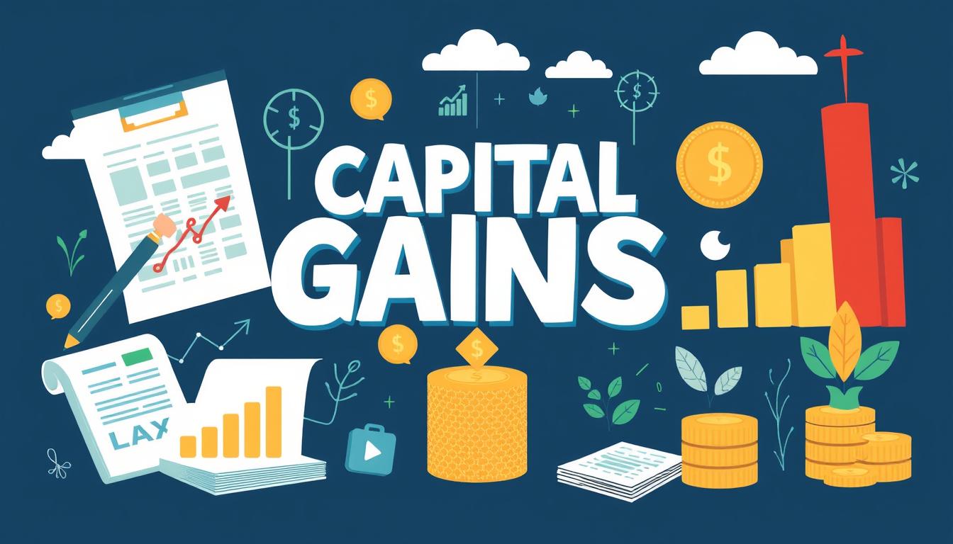Generate an image representing the concept of capital gains tax