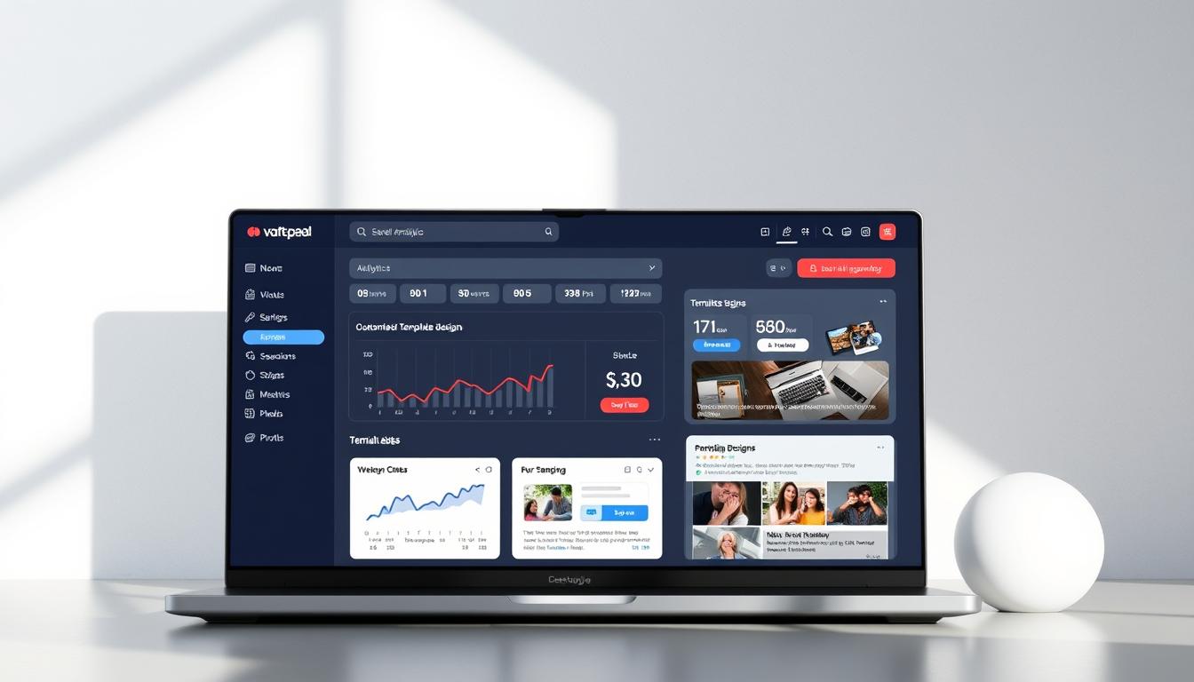 A professional, modern, and sleek email marketing platform interface, showcasing a clean dashboard with interactive analytics, customizable template designs, and intuitive campaign management tools. The platform is depicted in a well-lit, minimalist setting with soft, natural lighting, creating a sense of clarity and focus. The background features subtle geometric patterns and muted tones, complementing the vibrant, user-friendly platform layout. The overall composition conveys a balance of functionality and aesthetics, reflecting the capabilities of a powerful yet user-friendly email marketing solution.