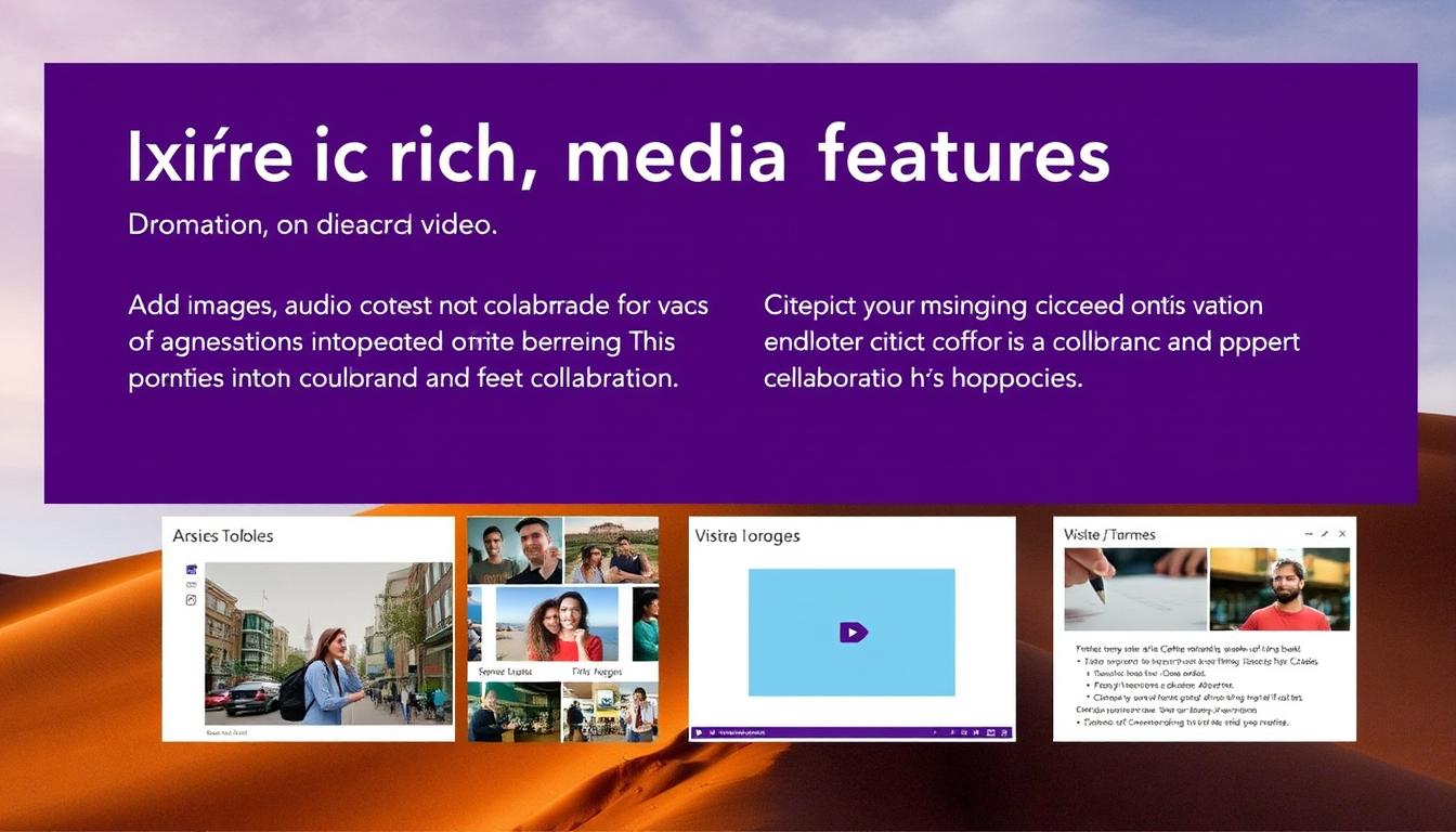 OneNote rich media features