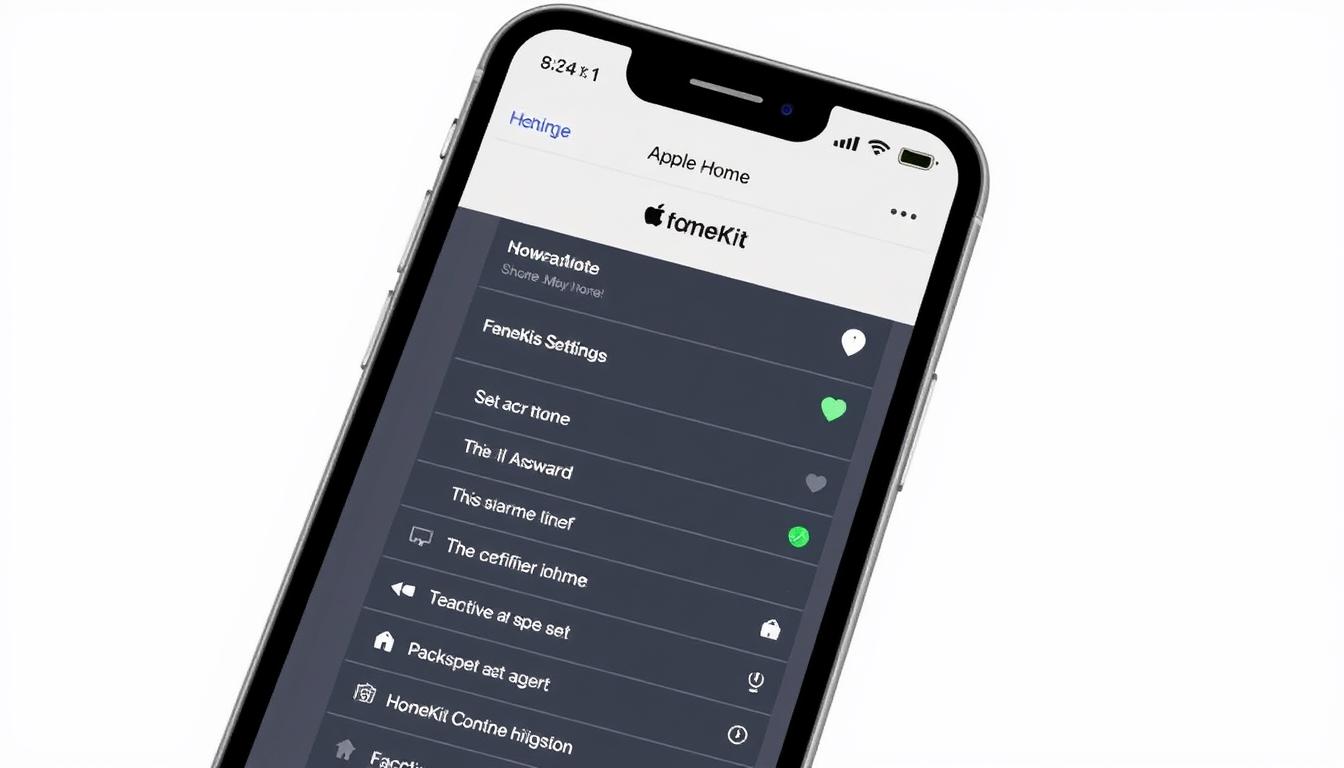 Image of Apple Home app on an iPhone with HomeKit settings open