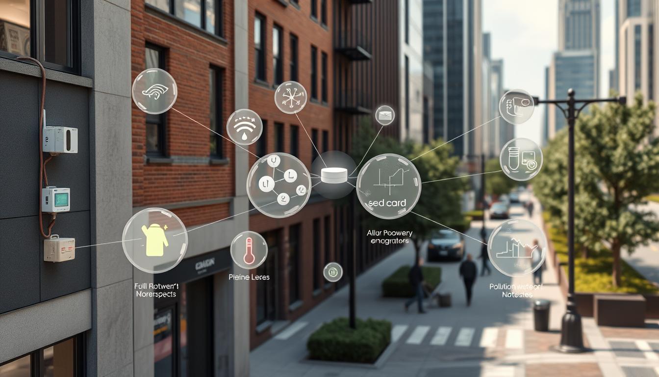 Environmental sensing network from the Top 10 IoT Gadgets 2025 list monitoring air quality and climate conditions