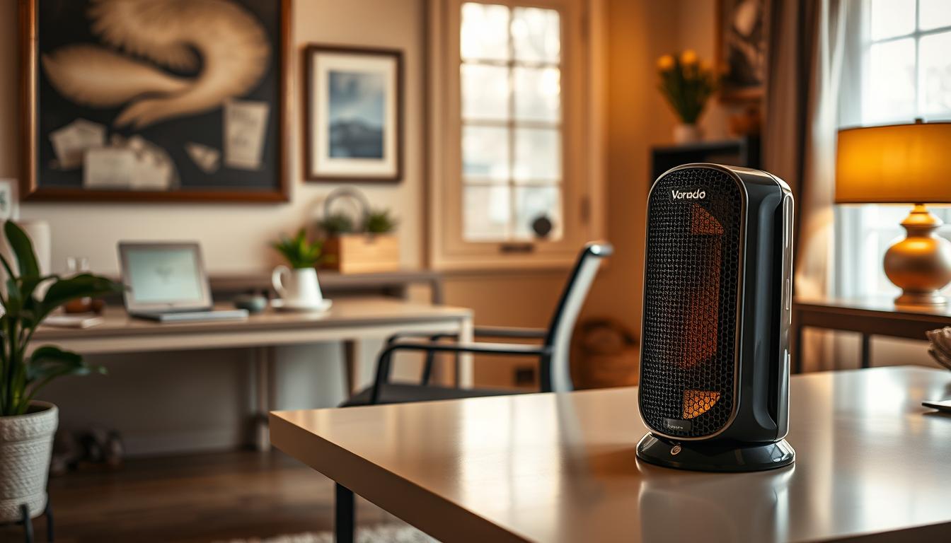 Vornado VH200 Space Heater in a cozy home office setting