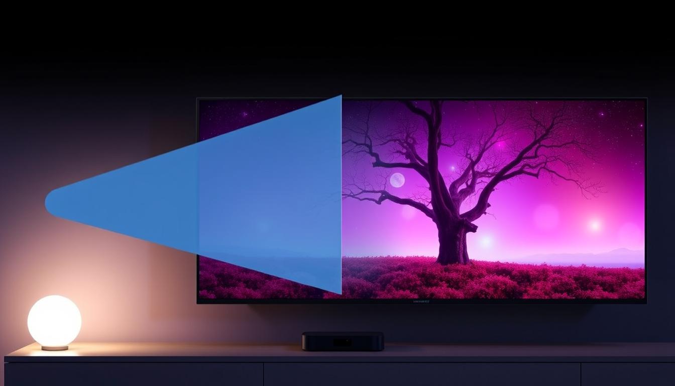 Philips Hue HDMI Sync Box connected to a TV and smart lighting system