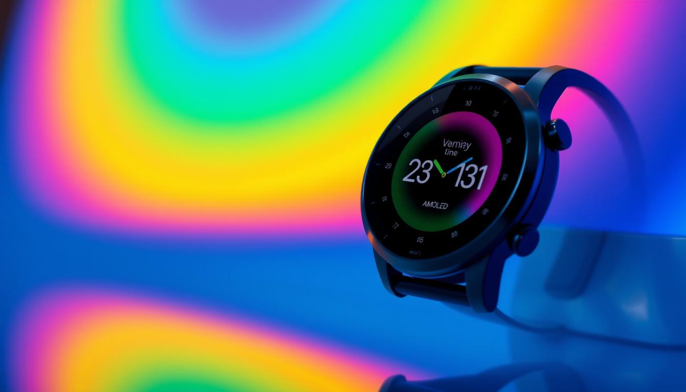 Generate an image of the Garmin Venu3 with its brilliant AMOLED display.