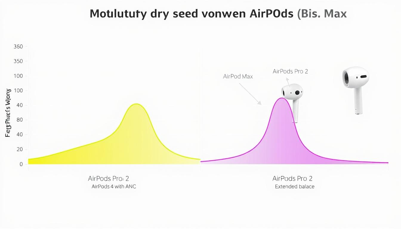 Sound quality comparison between all four AirPods models with frequency response visualization