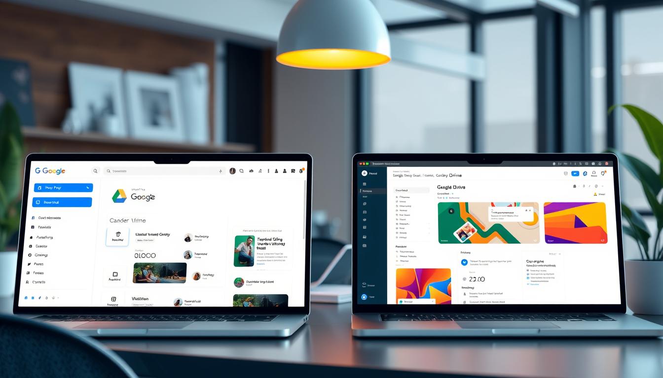 Generate an image of Google Drive and Google Workspace interface