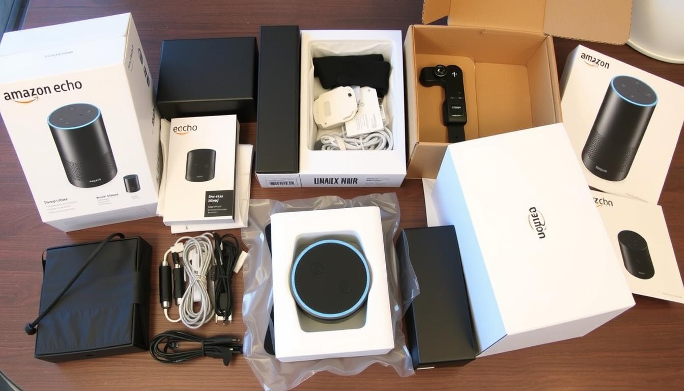 Image of Amazon Echo device unboxing