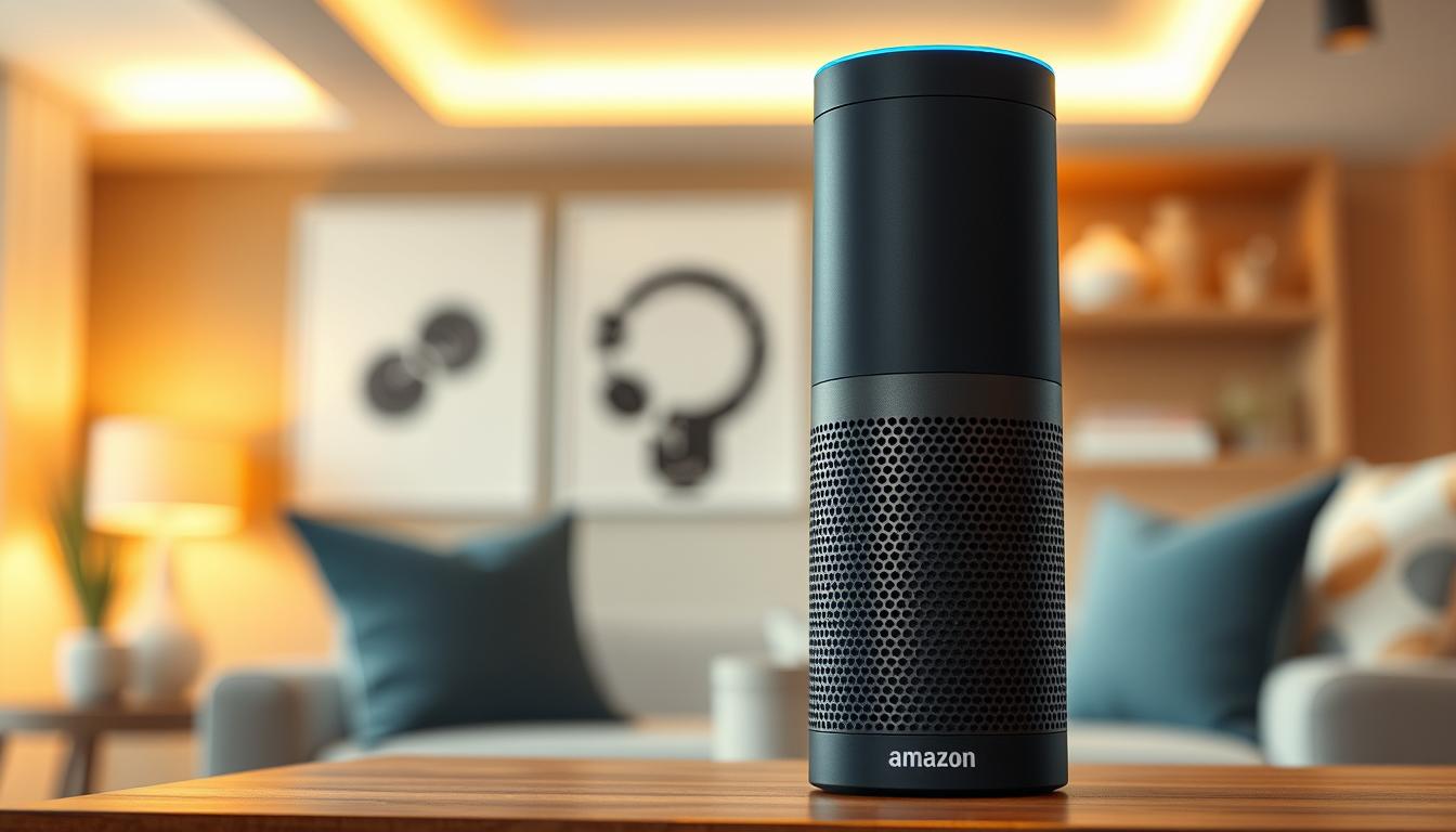 Image of Amazon Alexa or Google Assistant device