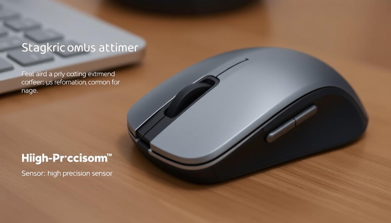 A wireless ergonomic mouse with a comfortable design and high-precision sensor.
