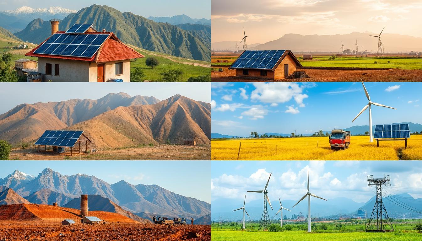 Various distributed renewable energy solutions implemented across different Indian landscapes