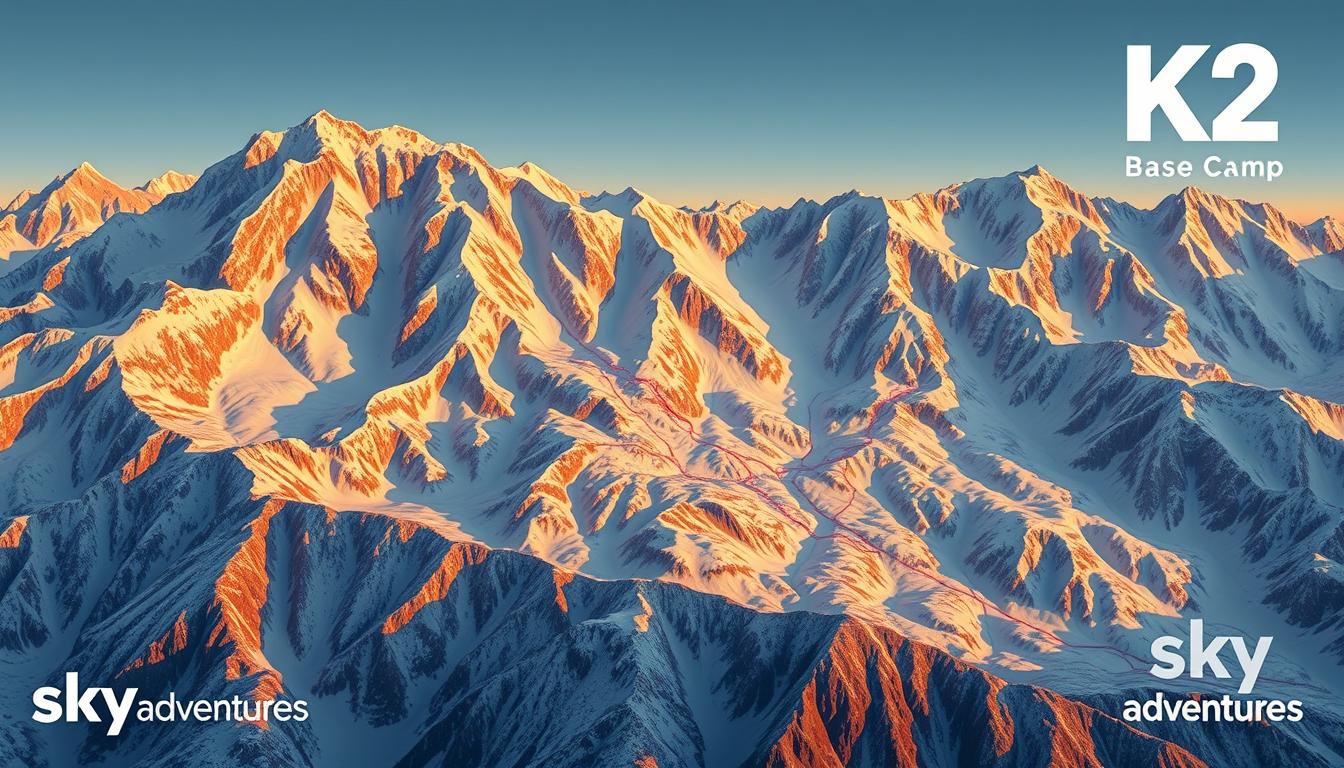 K2 Base Camp Trek Route Map