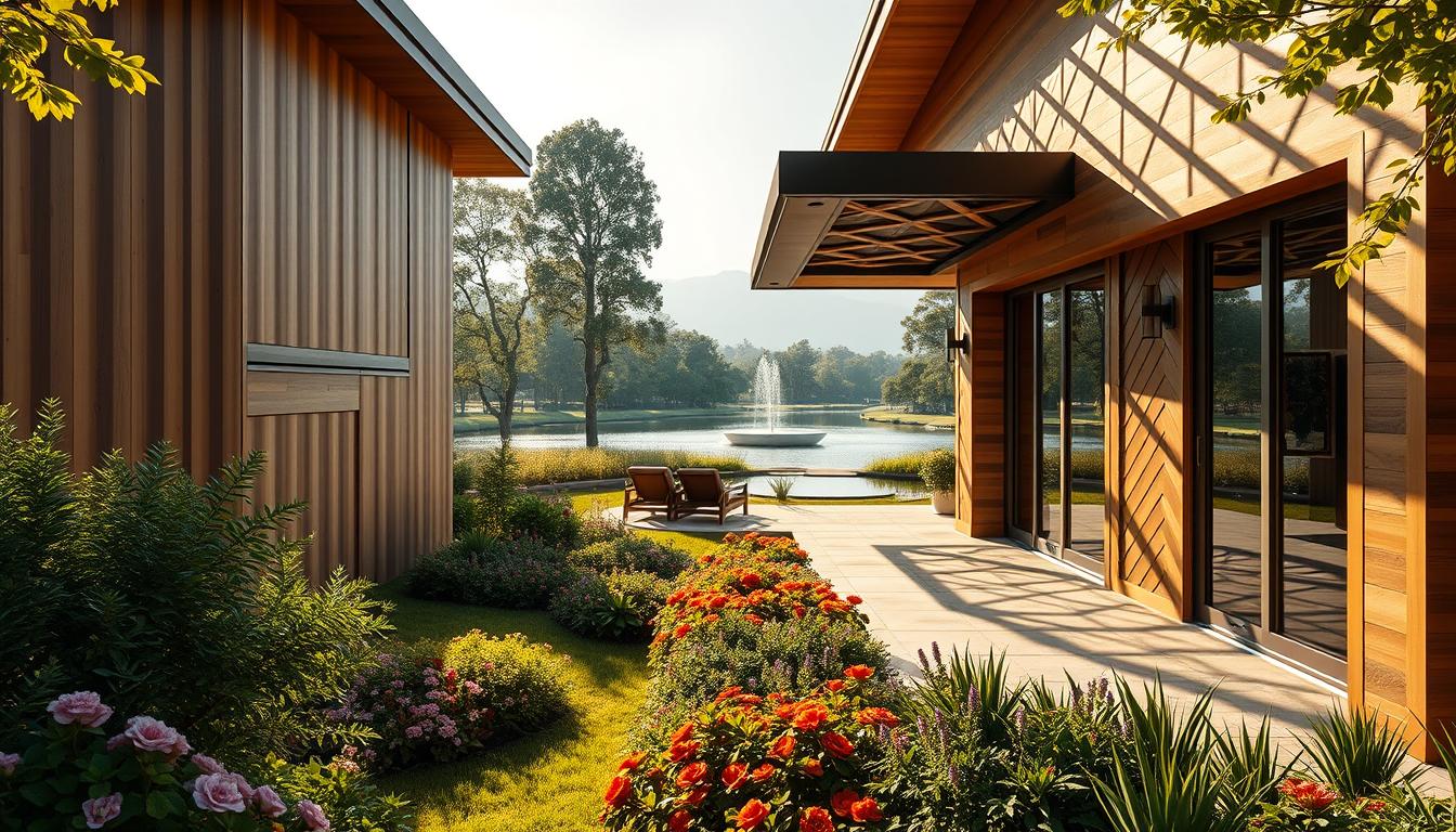 creative applications of exterior faux wood panels