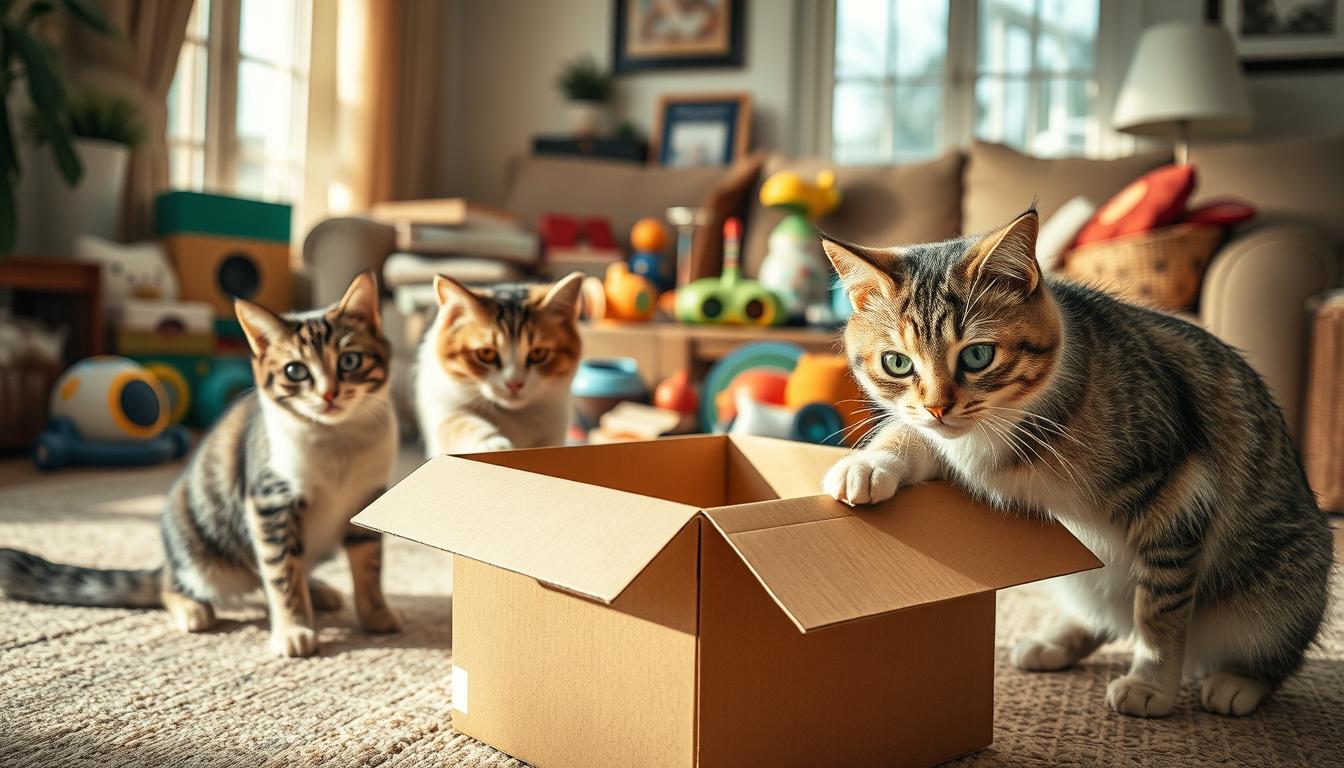 gatos preferem caixas a brinquedos caros