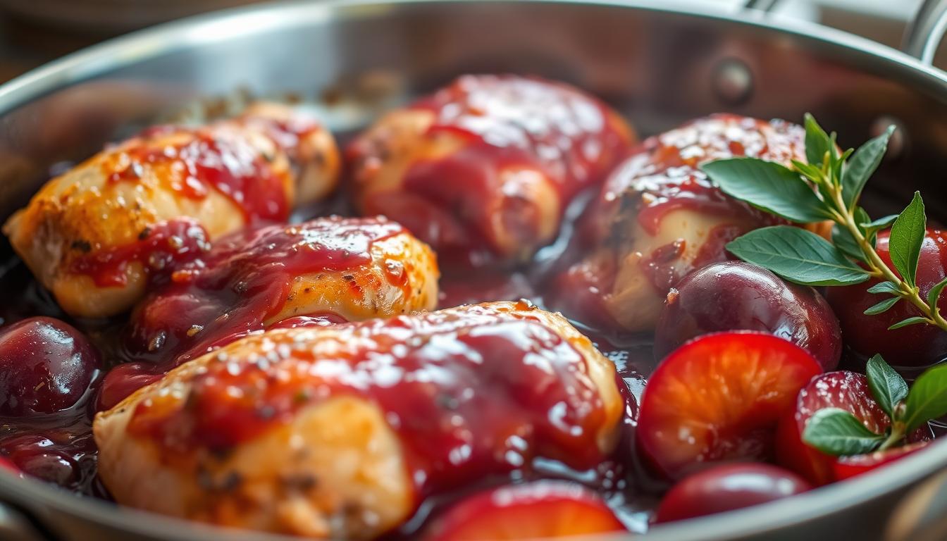 chicken thighs with plum sauce