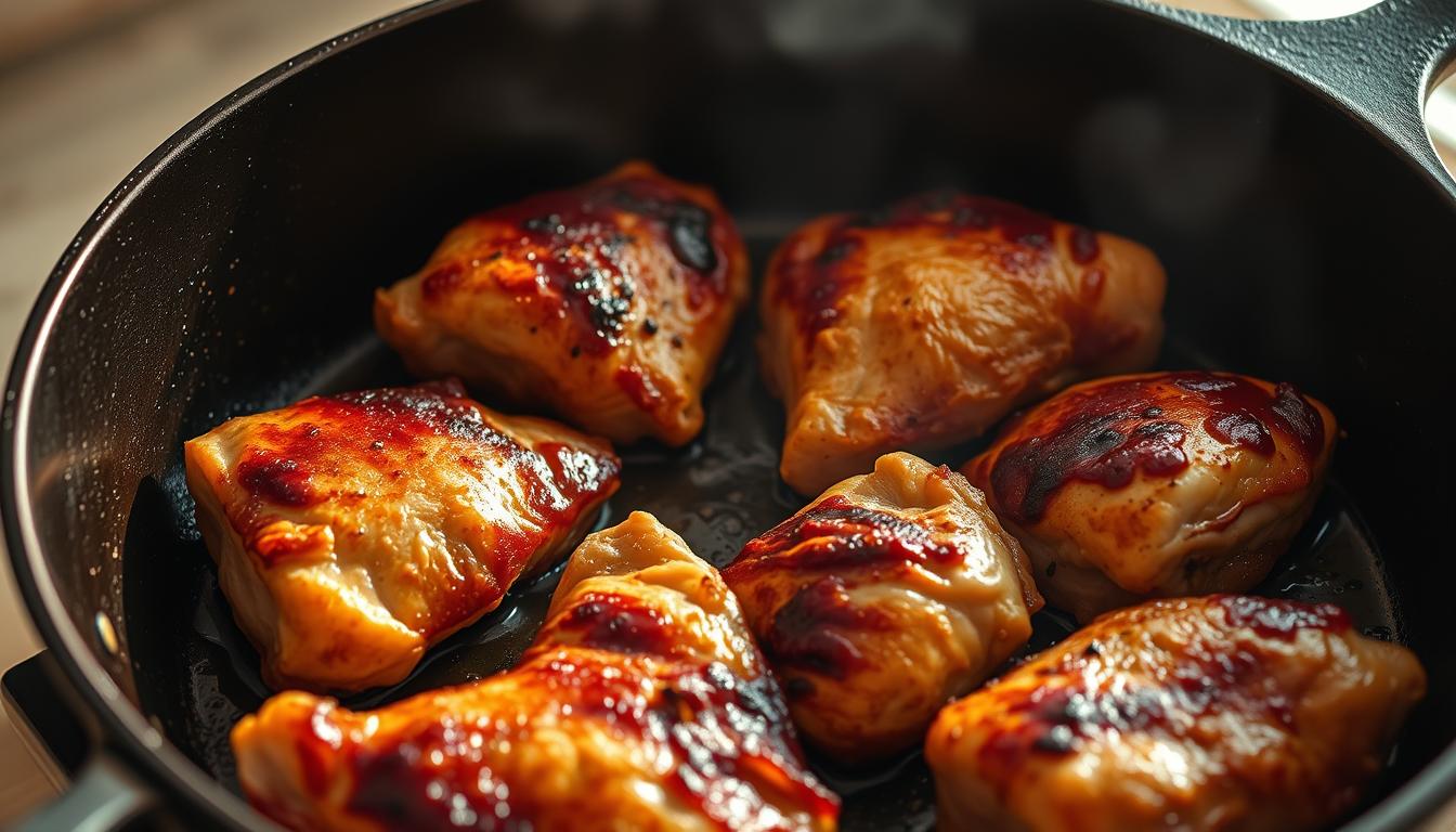 Cast Iron Chicken Thighs Cooking Technique