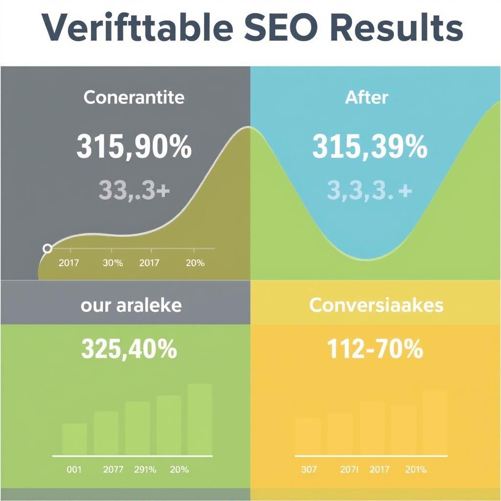 Grafik që tregon rezultatet e verifikueshme të shërbimeve SEO