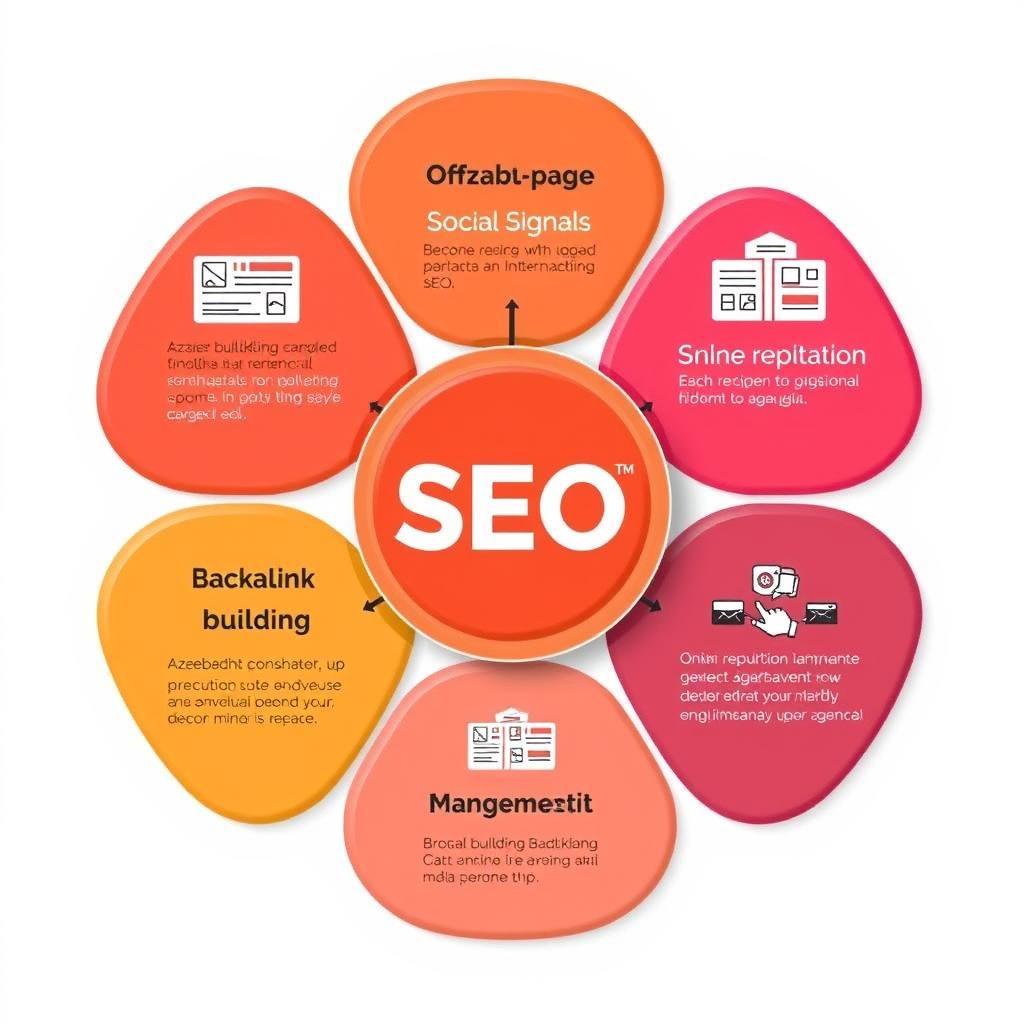 Xarici SEO xidmətini təsvir edən illüstrasiya