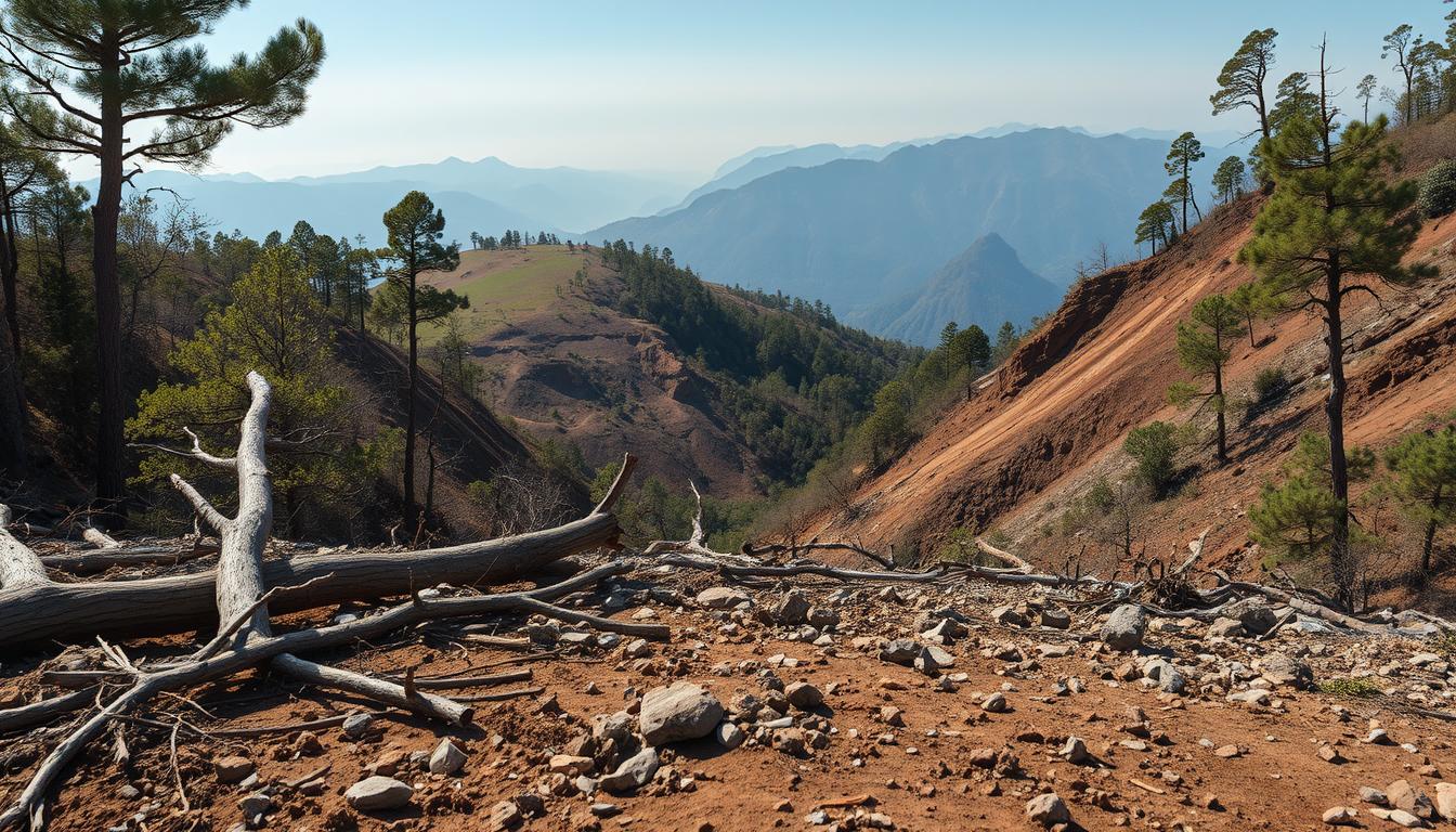 Erdrutsche und Hangrutschungen Schäden