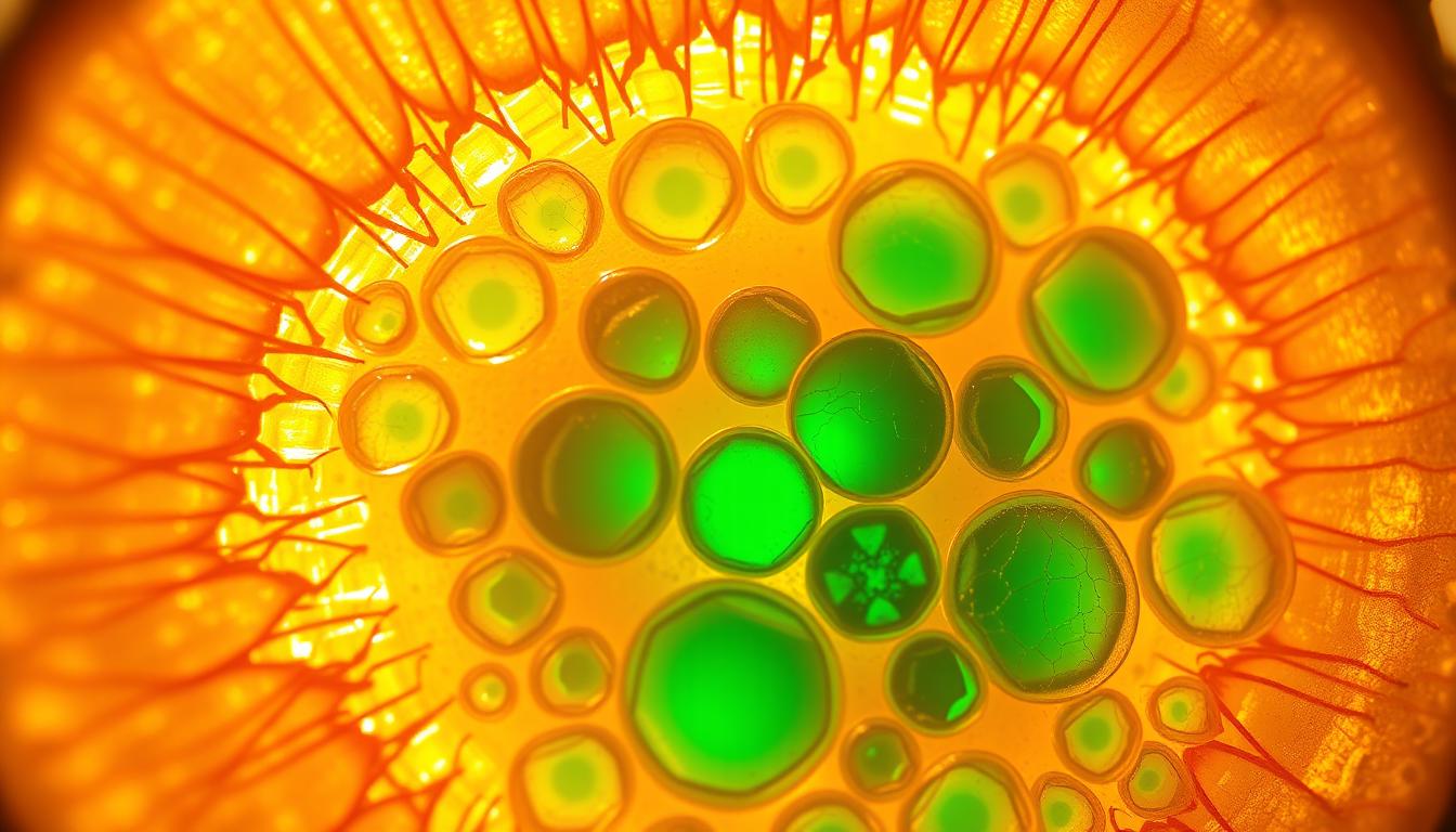 Chloroplasten und Chlorophyll in Pflanzenzellen