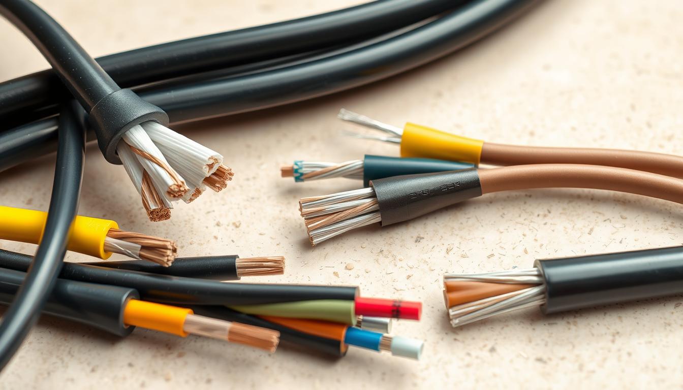 Elektrokabel für Haushalt verschiedene Typen