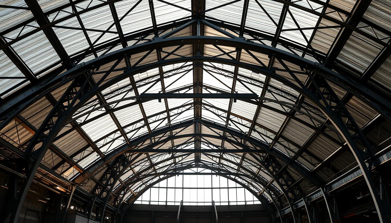 wetterfeste Stahlkonstruktionen für Rundbogenhallen