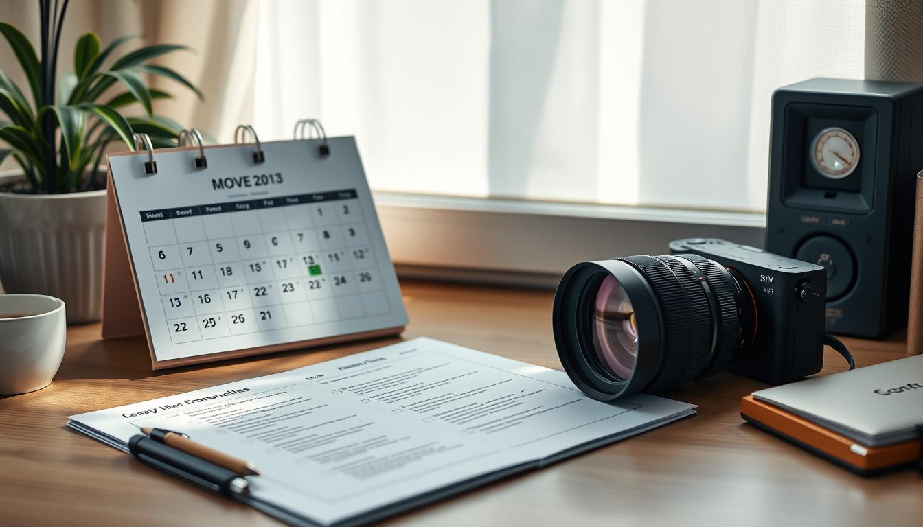 Umzugsplanung Kalender und Checkliste