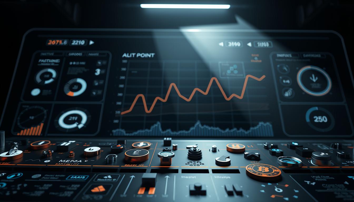 A detailed overview of various "alt points" displayed on a digital dashboard. The foreground showcases an array of sleek, animated icons, symbols, and visual indicators, each representing different alt point metrics and insights. The middle ground features a large, high-resolution chart or graph, providing a comprehensive data visualization of the alt point landscape. The background is a minimalist, futuristic interface with clean lines, subtle gradients, and a muted color palette, creating a sense of technological sophistication. Dramatic, directional lighting illuminates the scene, casting dramatic shadows and highlights to emphasize the key elements. The overall mood is one of informative clarity, empowering the viewer to understand the complexities of alt points at a glance.