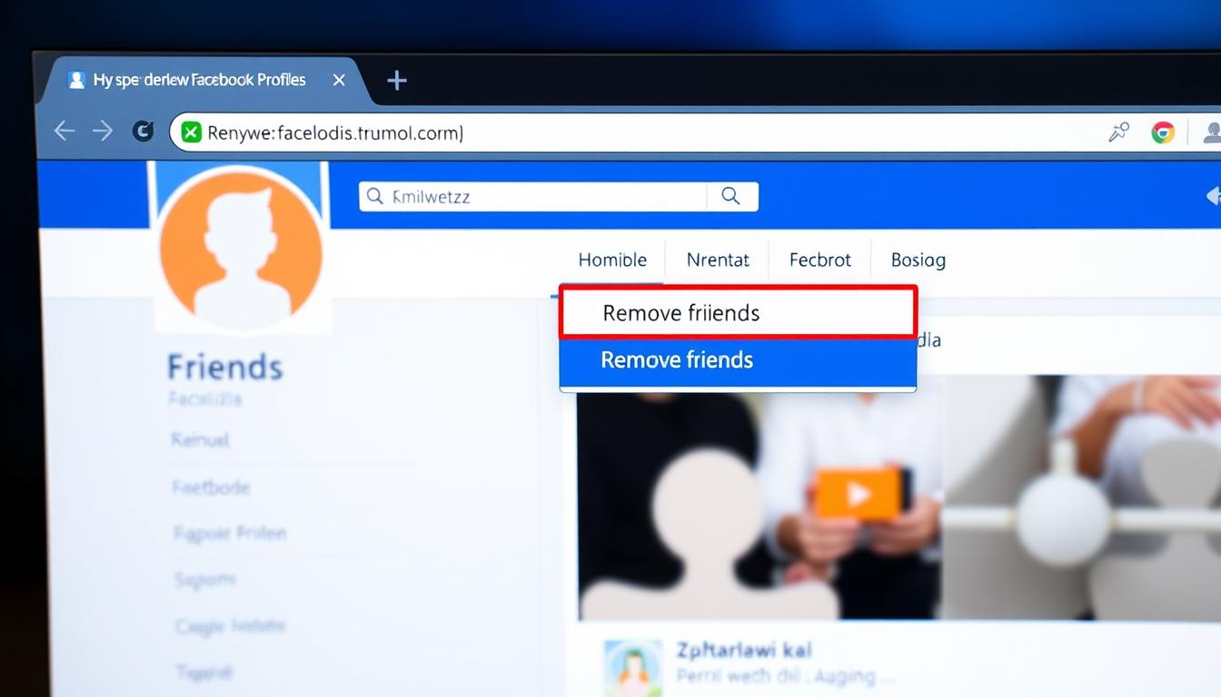 Jak usunąć znajomego z Facebooka na komputerze - widok profilu z zaznaczonym przyciskiem Znajomi