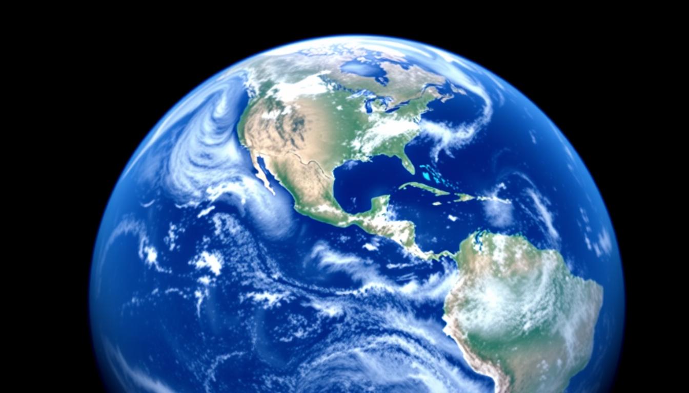 Earth as seen from space showing the 'Blue Marble' perspective