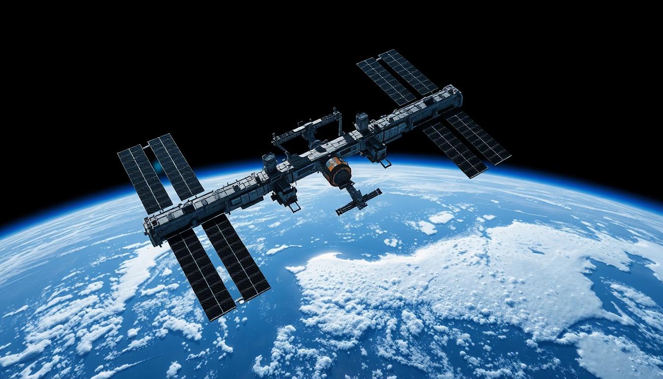 International Space Station orbiting Earth