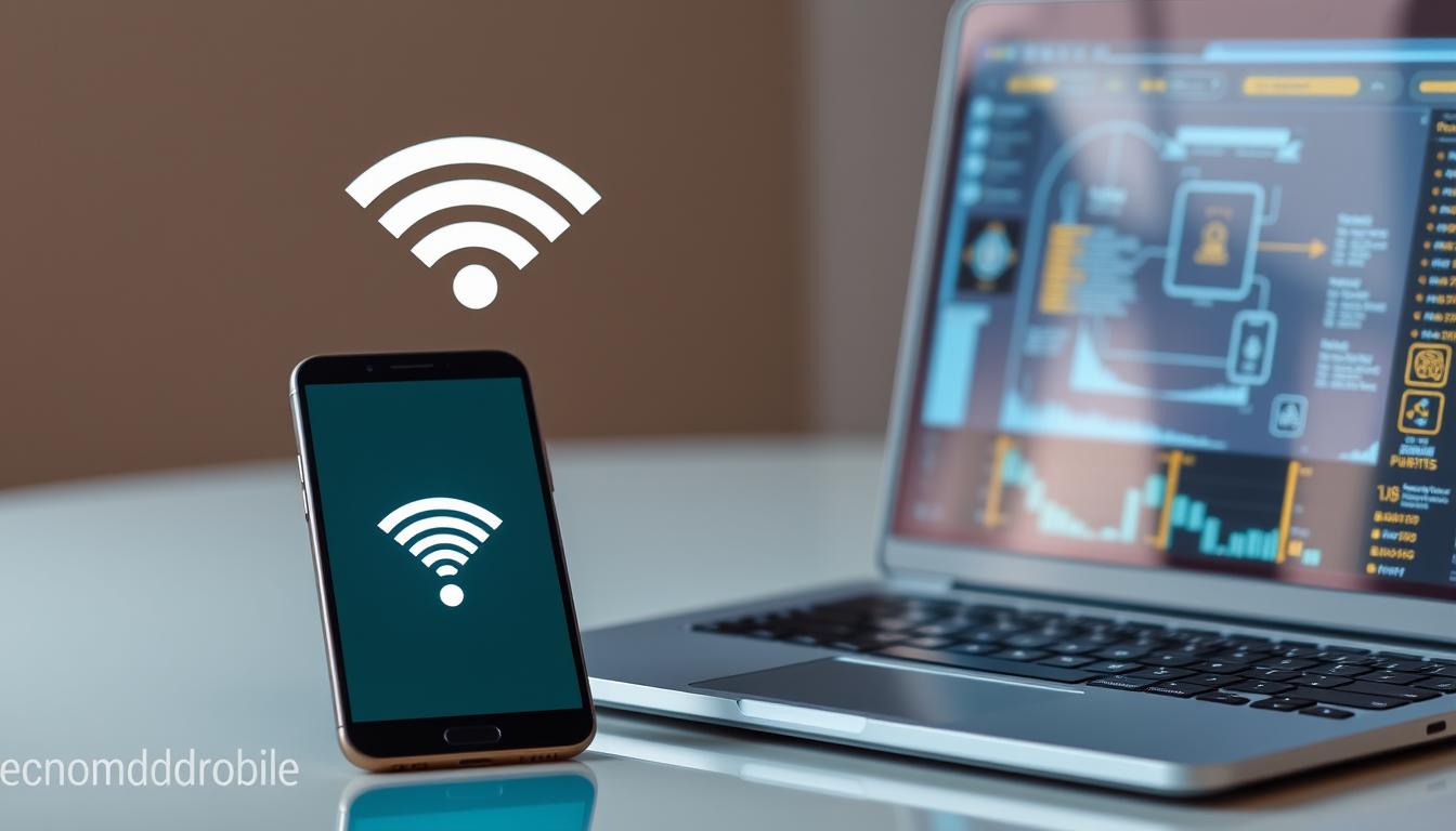 conexión Wi-Fi entre smartphone y laptop
