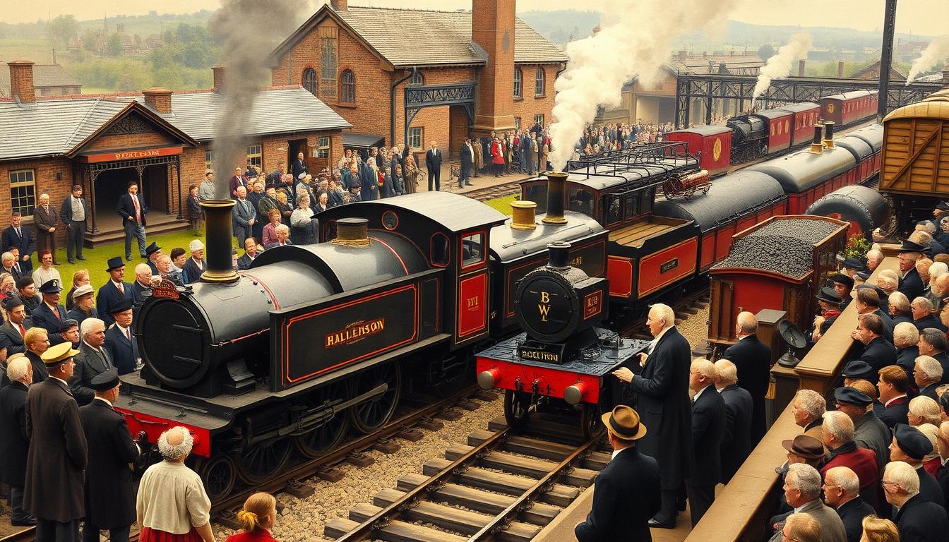 Opening of the Stockton and Darlington Railway in 1825, the world's first railroad