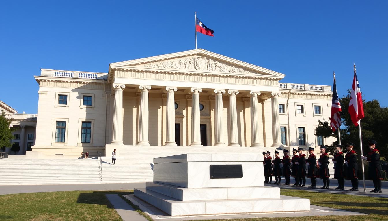 Modern Greek Parliament building in Athens symbolizing the enduring legacy of Greek democratic principles