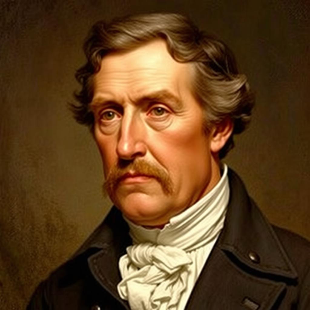 Portrait of George Stephenson, the father of railways