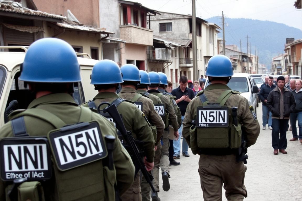 UN peacekeepers in Bosnia during the 1990s Balkan Wars