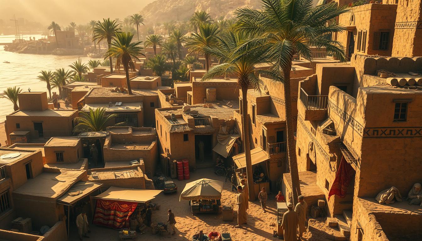 Ancient Egyptian urban dwellings