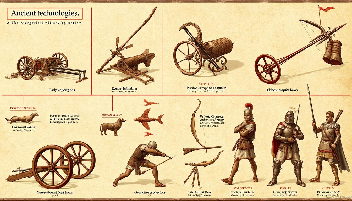 Ancient military technologies developed during imperial conflicts