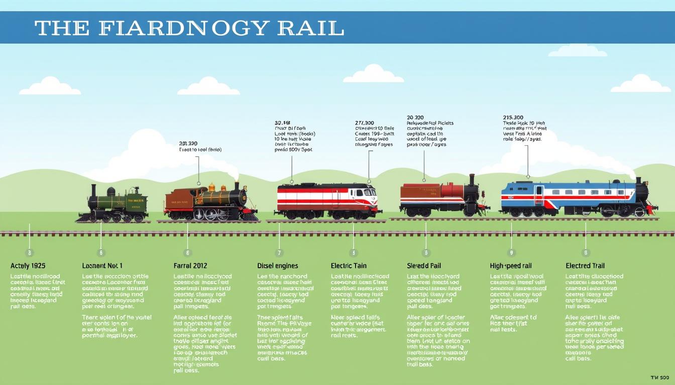 Evolution of rail technology from the world's first railroad to modern high-speed trains