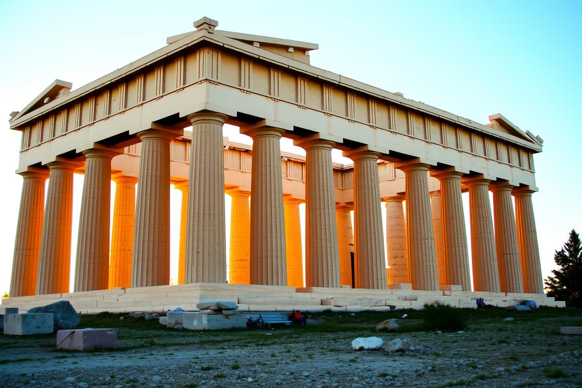The Parthenon on the Acropolis of Athens, exemplifying Greek architectural principles
