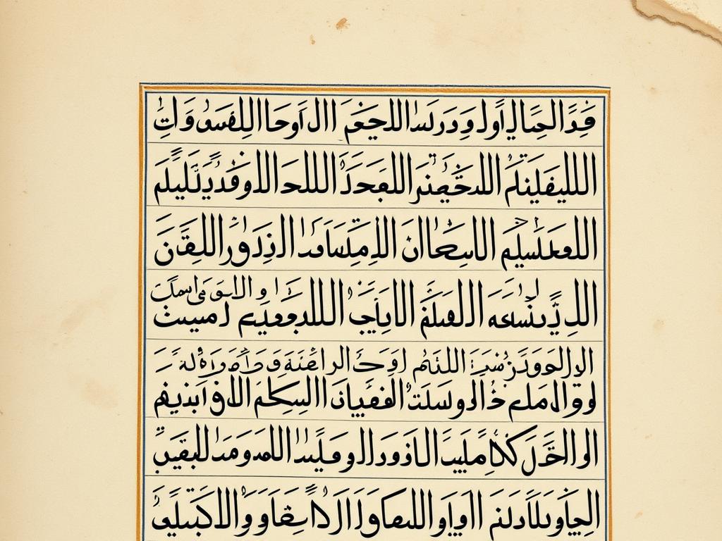 Early Quranic manuscript showing Arabic calligraphy