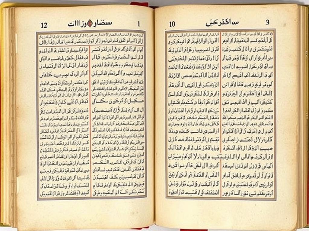Medieval manuscript showing translation of Greek philosophical texts into Arabic