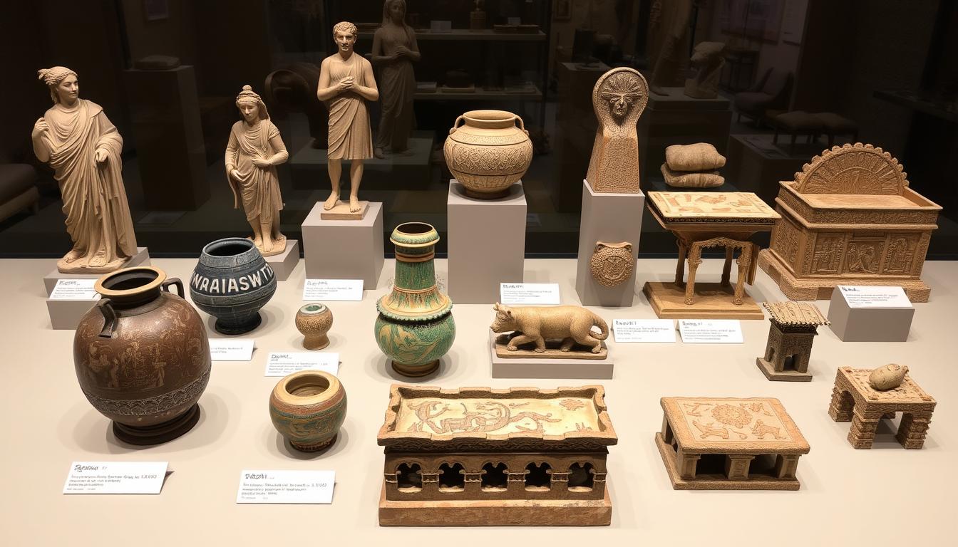Cultural artifacts showing exchange between different ancient empires