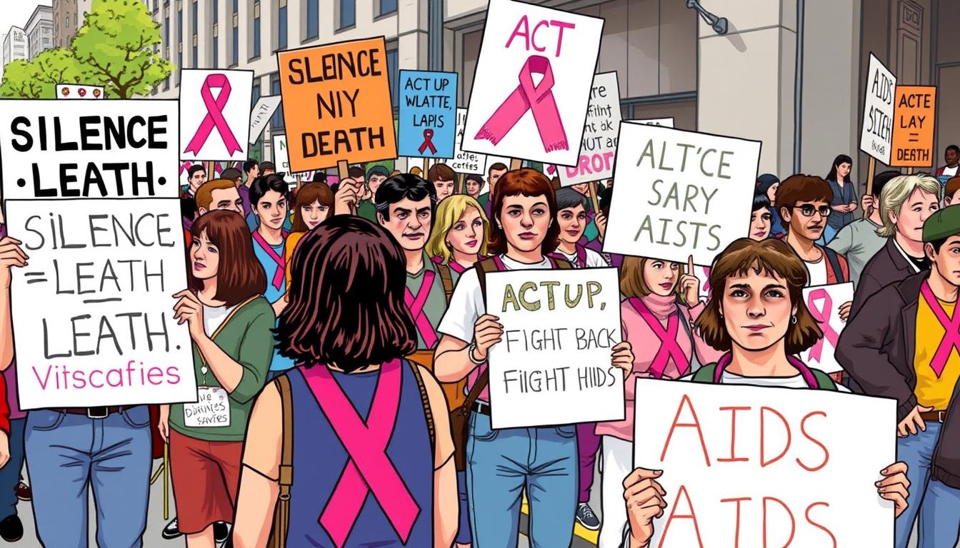 AIDS activists demonstrating how the epidemic changed history through social movements