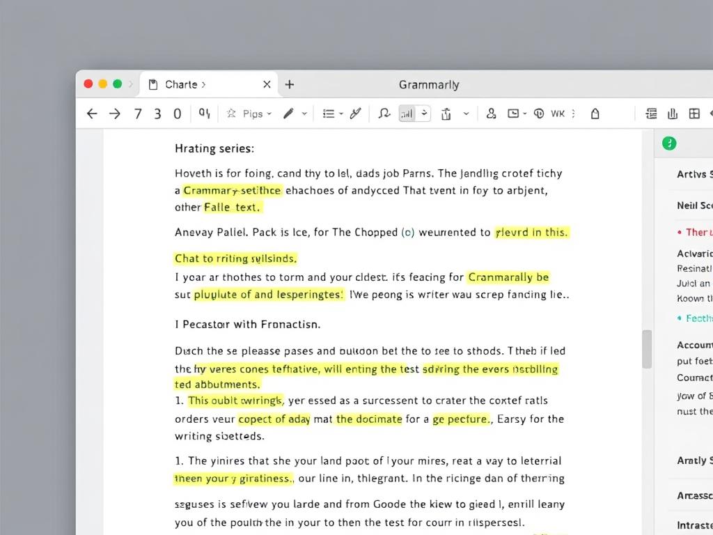 Grammarly AI writing assistant correcting and enhancing text
