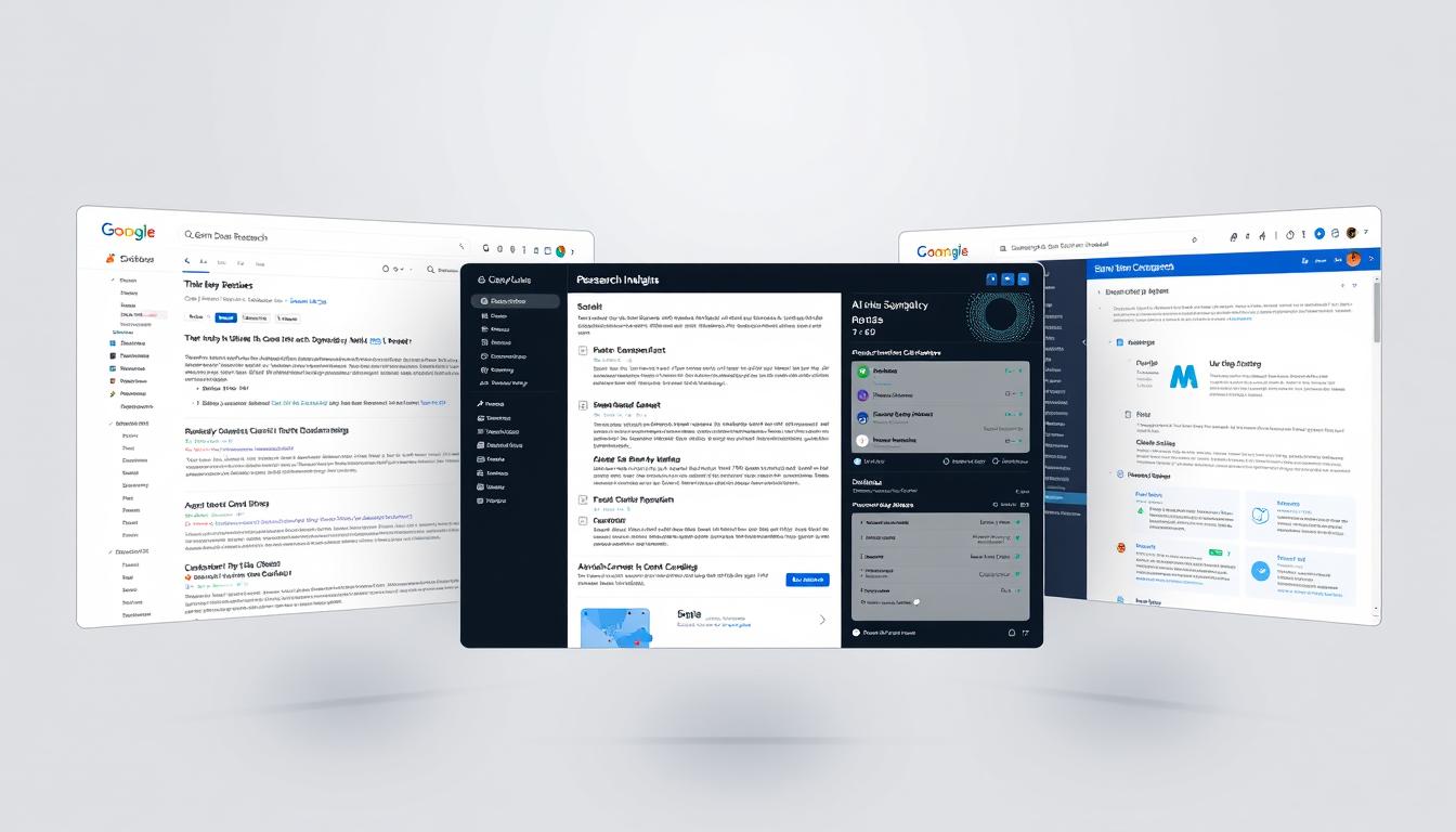 AI research tools showing data analysis and information synthesis